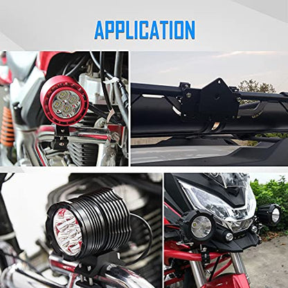 Motorcycle 2 Inch Tube Clamp Mount Brackets Bicycle Car Bull Bar Holder Clamp Samman Off Road Bar Mounting Brackets for LED Light Work Lights Pods Lamps 2PCS