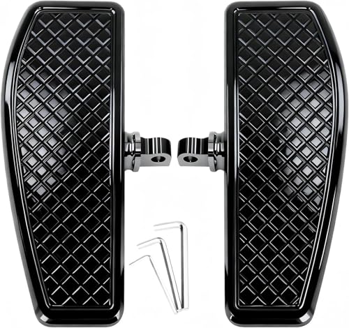 Black Passenger Foot Pegs Rear Floorboards Footboards Floor Boards for Harley Touring, Road King, Road Glide, Electra Glide, Street Glide, Softail Fat Boy, Breakout, Heritage, Dyna Models - color: Passenger Floor Board-Black