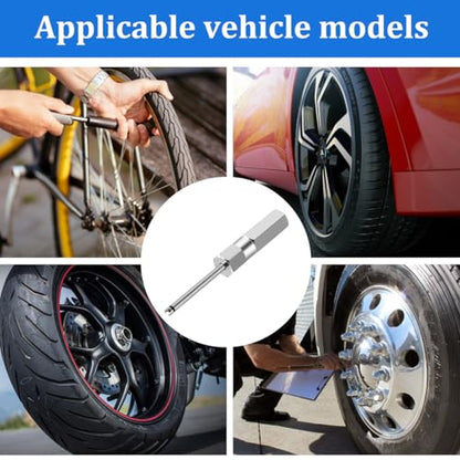 2PCS Car Valve Core Removal Tool, 4.3" Magnetic Single Head Vehicle Schrader Valve Stem Remover & Installer, Heavy Duty Screwdriver Tire Stem Removal Tool, Universal for Vehicles
