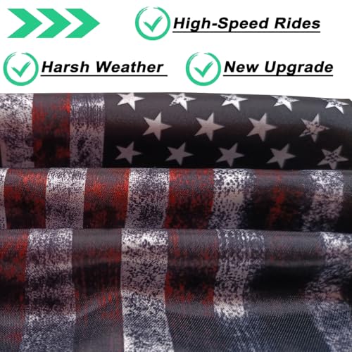 Motorcycle Flag 6x9,Motorcycle American Flag,Double Sided Double Stitched,Black - color: black