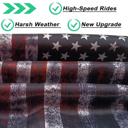 Motorcycle Flag 6x9,Motorcycle American Flag,Double Sided Double Stitched,Black - color: black