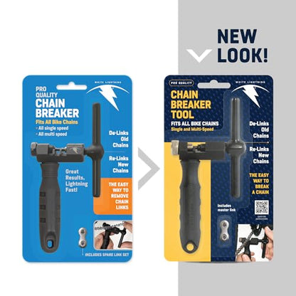 White Lightning Chain Breaker Tool, Black, Tool and Spare Link