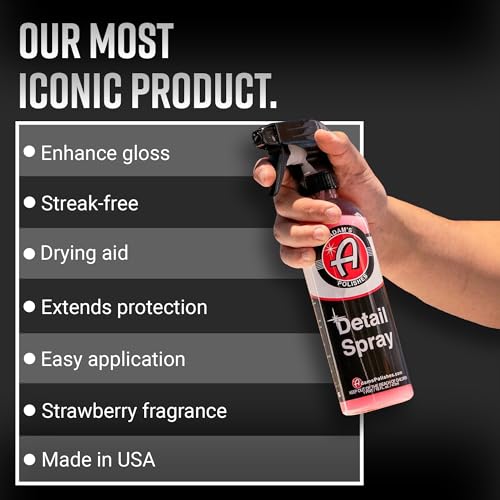Adam's Detail Spray 5 Gallon - Quick Waterless Detailer Spray for Car Detailing, Polisher Clay Bar & Car Wax Boosting Tech, Add Shine Gloss Depth Paint | Car Wash Kit & Dust Remover - size: 640 Fl Oz (Pack of 1)