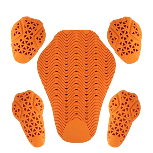 PSLER Full CE Level 2 Certified Motorcycle Armor Back Pad, Elbow and Shoulder Protection Pads Set for Motorcycle Jackets, 5PCS - size: Level 2 Back+Shoulder+Elbow