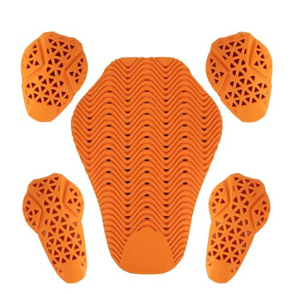PSLER Full CE Level 2 Certified Motorcycle Armor Back Pad, Elbow and Shoulder Protection Pads Set for Motorcycle Jackets, 5PCS - size: Level 2 Back+Shoulder+Elbow