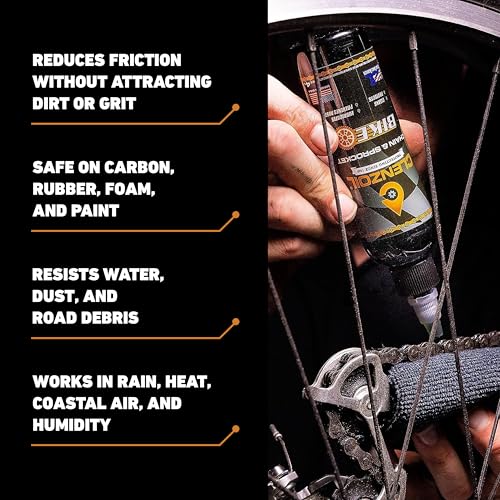 Clenzoil Chain & Sprocket 4 oz Bottle - Chain Cleaner, Lubricant & Rust Preventative - Cleaner Lubricant Protectant (CLP) - Wet Lube Application, Dry Lube Performance - for All Conditions - size: 4 oz Bottle