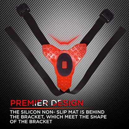 Action Pro™ Motorcycle Helmet Chin Strap Mount Compatible with GoPro Hero 12, 11, 10, 9, 8, 7, (2018), 6, Hero Black, Insta 360, Session, Xiaomi Yi, SJCAM (Red) - color: Red 2.0