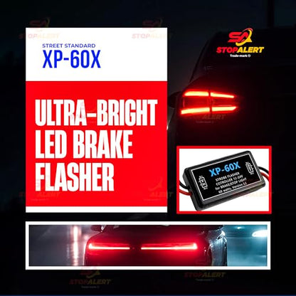 NEW XP 60X +60 Brake Flasher Universal Stop bulbs & Tail Light Relay Pre-programmed pattern (rapid flash, low flash & steady) LEDs & OTHERS for Cars, Trucks, Motorcycles - 5A 60W