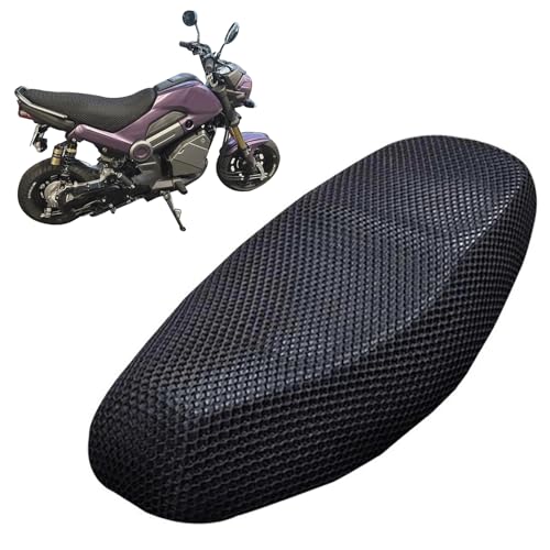 Motorcycle Seat Cover, Anti-Slip Cushion, Insulated and Breathable Honeycomb Mesh, 21.6x29.5In Moped Seat Cover (Black) - color: Black #M