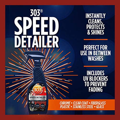 303 Products (30216-6PK) Products Automotive Speed Detailer - For All Exterior Surfaces - Instantly Shines And Protects - Cleans Between Washes - UV Protection, 16 fl oz 6 Pack - size: 16 Fl Oz (Pack of 6)