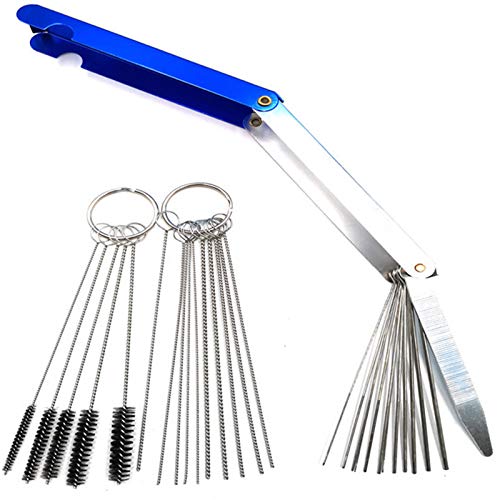 Carburetor Cleaning Kit-13 Cleaning Wires,10 Needles,5 Nylon Brushes for Torch Tip,Carb,Chainsaw,Welder,Spray Guns,Jet Nozzles,Air Tools,ATV,Lawn Mower-with Aluminum Case, Stove Burner – Aluminum Case