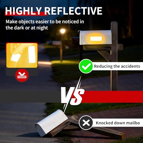 50 Pcs Super Reflection Reflective Stickers Made of 3M DG3, Yellow Outdoor Waterproof Safety Reflective Tape for Car/Bike/Mailbox/Helmet/Truck - Safety Stickers Yellow - color: Fluorescent Yellow 50pcs