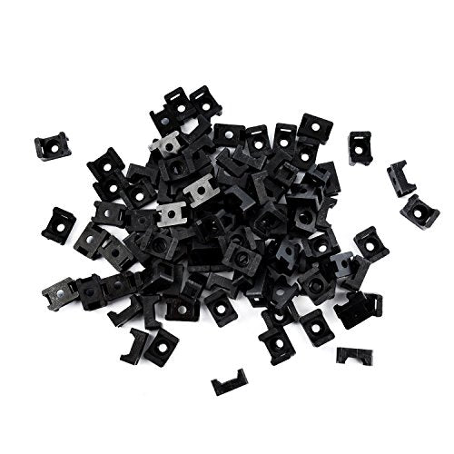 QualGear CM1-B-100-P Cable Tie Mount, Black (Pack of 2) - color: Black, size: Pack of 2
