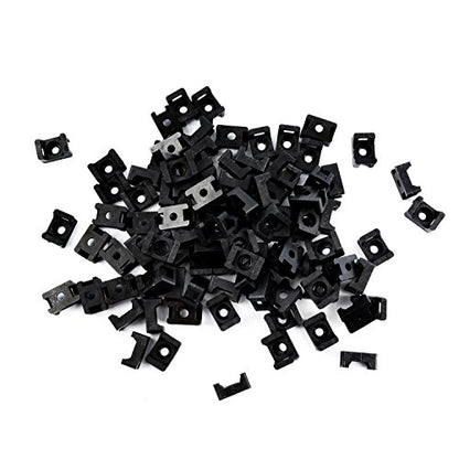 QualGear CM1-B-100-P Cable Tie Mount, Black (Pack of 2) - color: Black, size: Pack of 2