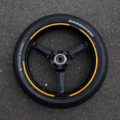 Keiti Reflective Wheel Stripes with Applicator Tool 7mm x 6M (Yellow) - color: Yellow