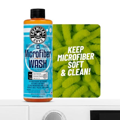 Chemical Guys Microfiber Cleaning Cloth and Car Wash Towel Detergent - Concentrated Cleaner for Towels, Microfiber Cloths, and Pads - Removes Dirt, Wax, Grease, Stains, Orange Scent - 128 oz - size: 128 Fl Oz (Pack of 1)