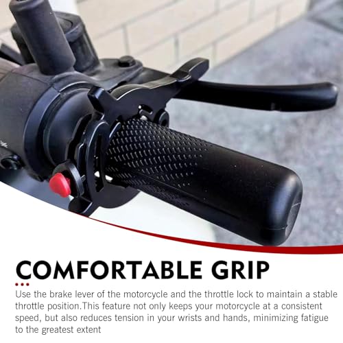WZP Motorcycle Cruise Control Assist, Motorcycle Throttle Booster, Throttle Assist Cruise Control, Universal Anti-slip Modification Motorcycle Throttle Lock Accessories (Black)