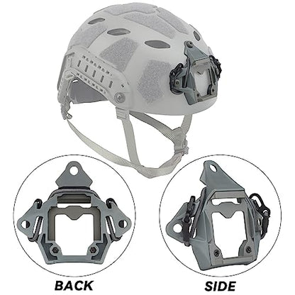 Tactical Helmet NVG Mount Shroud Steel Sports Camera Bracket Base for Fast Helmet - color: Grey