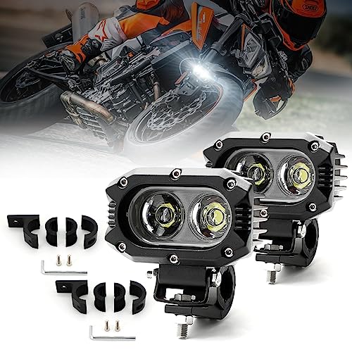 UNI-SHINE Z4F+69 4 Inch LED Cube Pod Lights with Universal Clamp Bracket, Off-Road Driving & Fog Lights for Truck, ATV, UTV, SUV, Motorcycle - color: Z4F+69