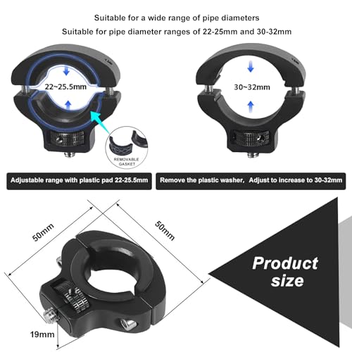 Motorcycle Bike Handlebar Mount Selfie Stick for Gopro, Motorcycle kit Clamp Mount Accessories Compatible with Insta 360 ACE Pro X5 X4 X3 X2 X RS R GO 3 2, Gopro Hero 13 and DJI OSMO Action 5 Camera