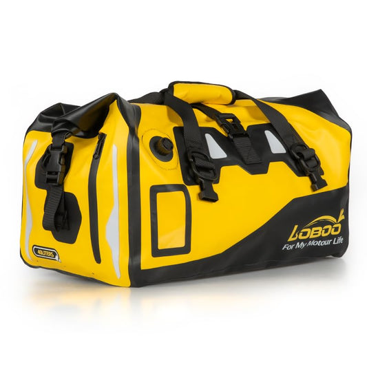 Loboo BWB40P02 Upgraded Edition, 40L Motorcycle Travel Luggage Bag, Retractable Motorcycle Tail Bag, Hiking Travel Luggage - color: Yellow, size: 40L