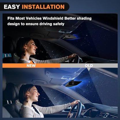 Nilight 32LED Red Blue Emergency Dash Strobe Lights with Controller Suction Cups Warning Hazard Interior Front/Rear Windshield Deck Split Light Bar for Trucks Construction Vehicles - color: Red and Blue