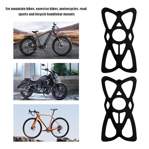 4PCS Motorcycle Phone Mount Tether, Anti-Slip Silicone Security Band Bike Cellphone Mount Tethers, Universal Cycling Phone Holder Grip Strap for Motorcycles Bikes Scooters - color: 4PCS