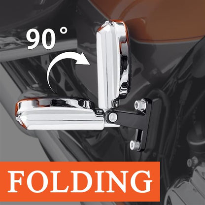 FOVPLUE Passenger Mini Footboard, Passenger Footpegs w/Mount Kit for Harley Touring 1993-2025 CVO Electra Glide Road Glide Road King Street Glide Ultra Classic Ultra Limited Revival FLH,Gloss Black#1 - color: Gloss Black Passenger Footpegs