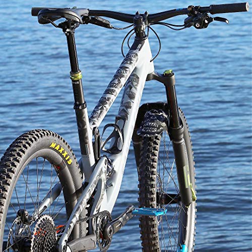 MTB Front Wheel Mud Guard - Lightweight & Durable Protection - Universal Fit - Protect Against Mud, Water Spray and More - color: Grey/Skull