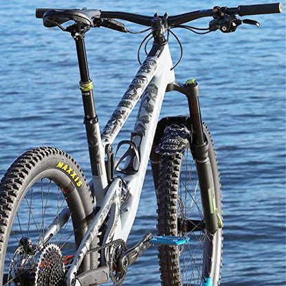 MTB Front Wheel Mud Guard - Lightweight & Durable Protection - Universal Fit - Protect Against Mud, Water Spray and More - color: Grey/Skull