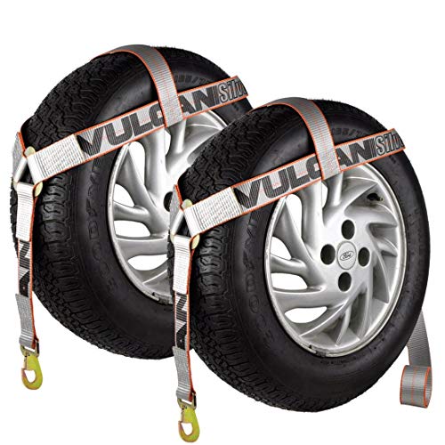 VULCAN Wheel Lift Harnesses with Snap Hooks - Bonnet Style - 2 Pack- Silver Series - 1,600 Pound Safe Working Load - size: Silver Series