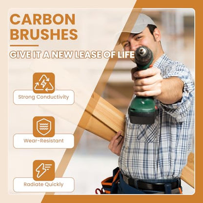 72Pcs Electric Motor Carbon Brushes Set, 24 Different Sizes Replacement Repair Kit for Various Electric Tools and Motors