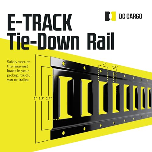 DC Cargo Mall E Track Tie Down Rail Kit 10'(3 Pack) for Garages, Vans, Trailers, Motorcycle Tie Downs, ATV Mountings-ETrack Bar Rails–Powder-Coat Black-Secure Cargo & Heavy Loads Up to 2,000lbs - size: 3-pack