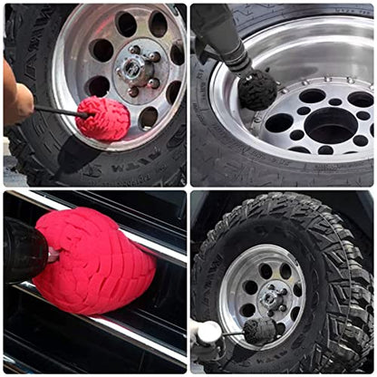 Polishing Pad Buffing Wheel Kit 12 Pack, Polishing Ball for Drill,for Car Care Metal Aluminum Stainless Steel Chrome Wood Plastic Ceramic Glass Woods Fabric Cotton Machine Jewelry - size: 12 PACK