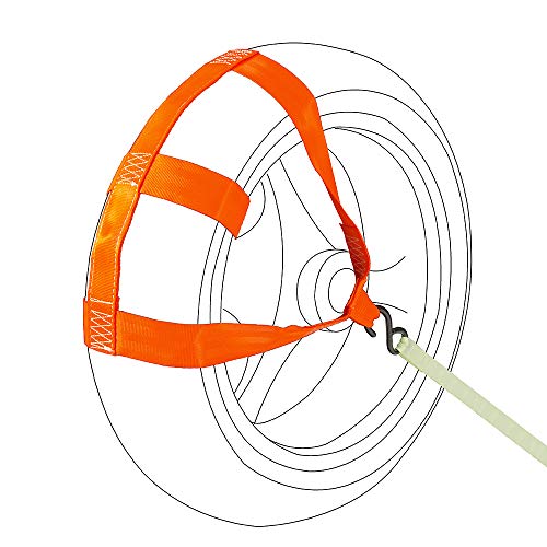 MOTO4U Universal Motorcycle Rear Wheel Tie down Strap in Orange - color: orange