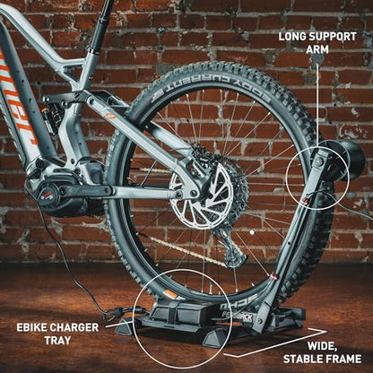 FEEDBACK SPORTS | Rakk 2.0 E-Bike Storage Rack | Freestanding Floor Electric Bike Stand | with Magnetic Cord Organizer - style: Rakk 2.0 E-bike Storage Rack