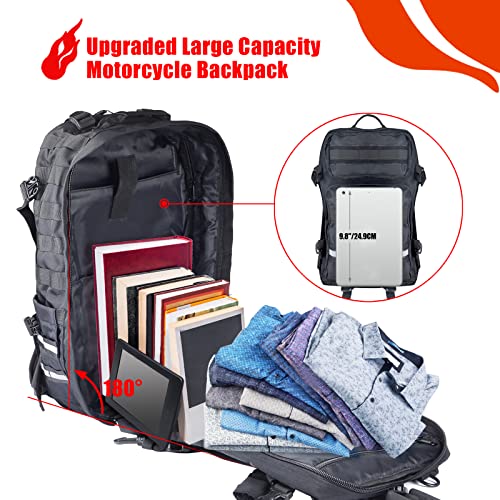 Goldfire Motorcycle Helmet Backpack Waterproof Large Capacity Hiking Backpack Military Tactical Bag Snowmobile Cycling Rechargeable Helmet Bag With USB Port