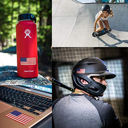 American Flag Hard Hat Stickers (3pack) Waterproof Heavy Duty Vinyl Decals for Helmets Curved Surface Fit Made in USA 1.5 x 2.9 inches