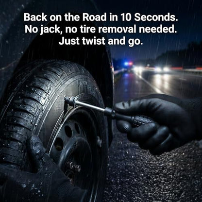 Screw in Tire Plugs, Emergency Tire Repair Screws for Tubeless Tires, Quick Fix Leak Sealing Kit for Cars, Motorcycles & Bikes
