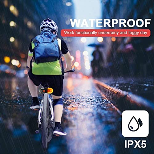 JINKEY Bike Turn Signals,Bright Bicycle Turn Signals Front Back IPX5 Waterproof Wireless Remote Control Rear Bike Light USB Rechargeable LED Bike Flashlight for Mountain Bike,Bicycle,Scooter - color: Style 1