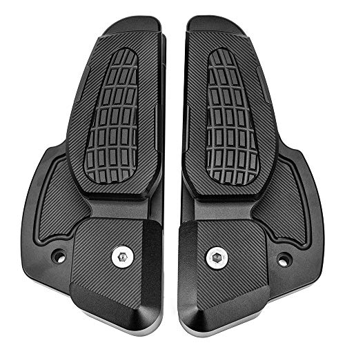 Motorcycle Rear Passenger Extension Foot Pad Footpegs Foldable Pedals Rests Footrest for Vespa Primavera 125 150 Sprint 125 150 2017 2018 2019 2020 2021 2022 (Black)