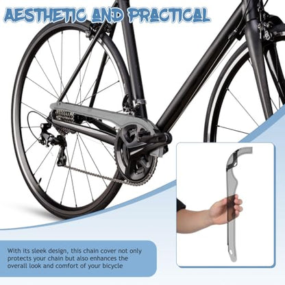 VOSAREA Bicycle Chain Cover Shell Replacement Mountain Bike Plastic Bike Chain Cover Metal Easy to Install Sturdy Guard Protector