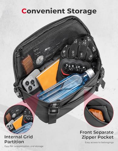 KEMIMOTO Motorcycle Handlebar Bag, Universal Motorcycle Fork Bag Waterproof Front Storage Bag for Motorbike Dirt Bike and Snow Bike with Front Fork 2.2L