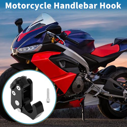 Motorcycle Handlebar Hook Helmet Gloves Luggage Hanger Motorcycle Hook Hanger Aluminum Alloy Black - color: Black