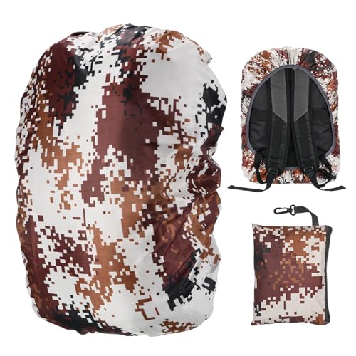 M METERXITY Waterproof Backpack Rain Cover, Waterproof Backpack Cover, Bag Rain Cover with A Carry Pouch for Hiking/Biking/Camping/Outdoor Traveling - color: Desert Camouflage, size: Middle(30L-40L)