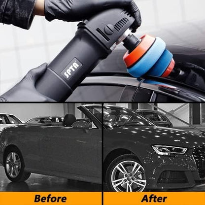 SPTA 29pcs Drill Buffing Pad Detail Polishing Pad Mix Size Kit with 5/8-11 Thread Backing pad & Adapters for Car Sanding, Polishing, Waxing (29Pcs Mini Polishing Pad Set1) - color: 29Pcs Mini Polishing Pad Set1