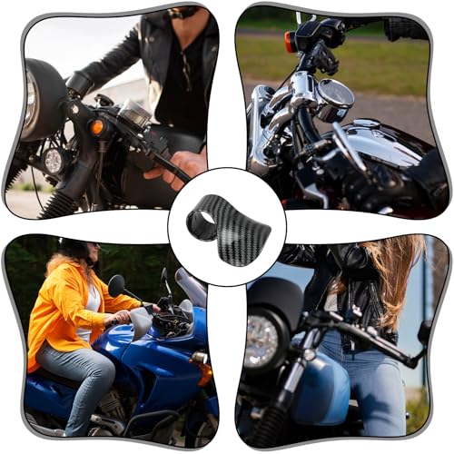 2 PCS Motorcycle Cruise Control, Throttle Mounted Motorcycle Cruise Assist Handrest Wrist Hand Control Grips Accelerator Assist Universal for Most Motorcycles, Scooters (Carbon Fiber Black)
