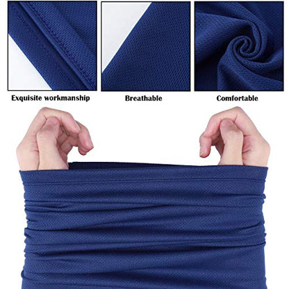 Geyoga 6 Pieces Summer UV Protection Cooling Neck Gaiter Face Clothing Neck Gaiter Mask Scarf Sunscreen Breathable Bandana - color: Mixed Colors