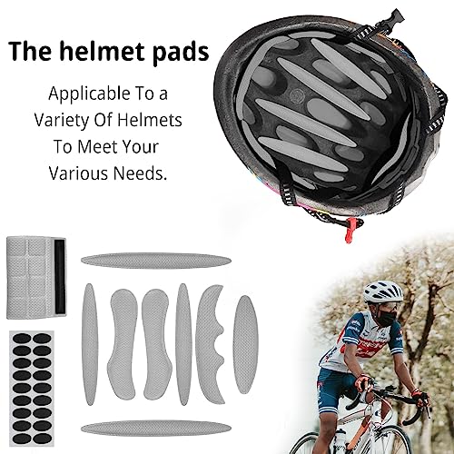 JHFGJGH 2 Set Cycle Helmet Pads, Universal Foam Pads for Motorcycle Bike Cycling Helmet (Grey) - color: Grey