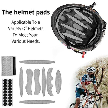 JHFGJGH 2 Set Cycle Helmet Pads, Universal Foam Pads for Motorcycle Bike Cycling Helmet (Grey) - color: Grey
